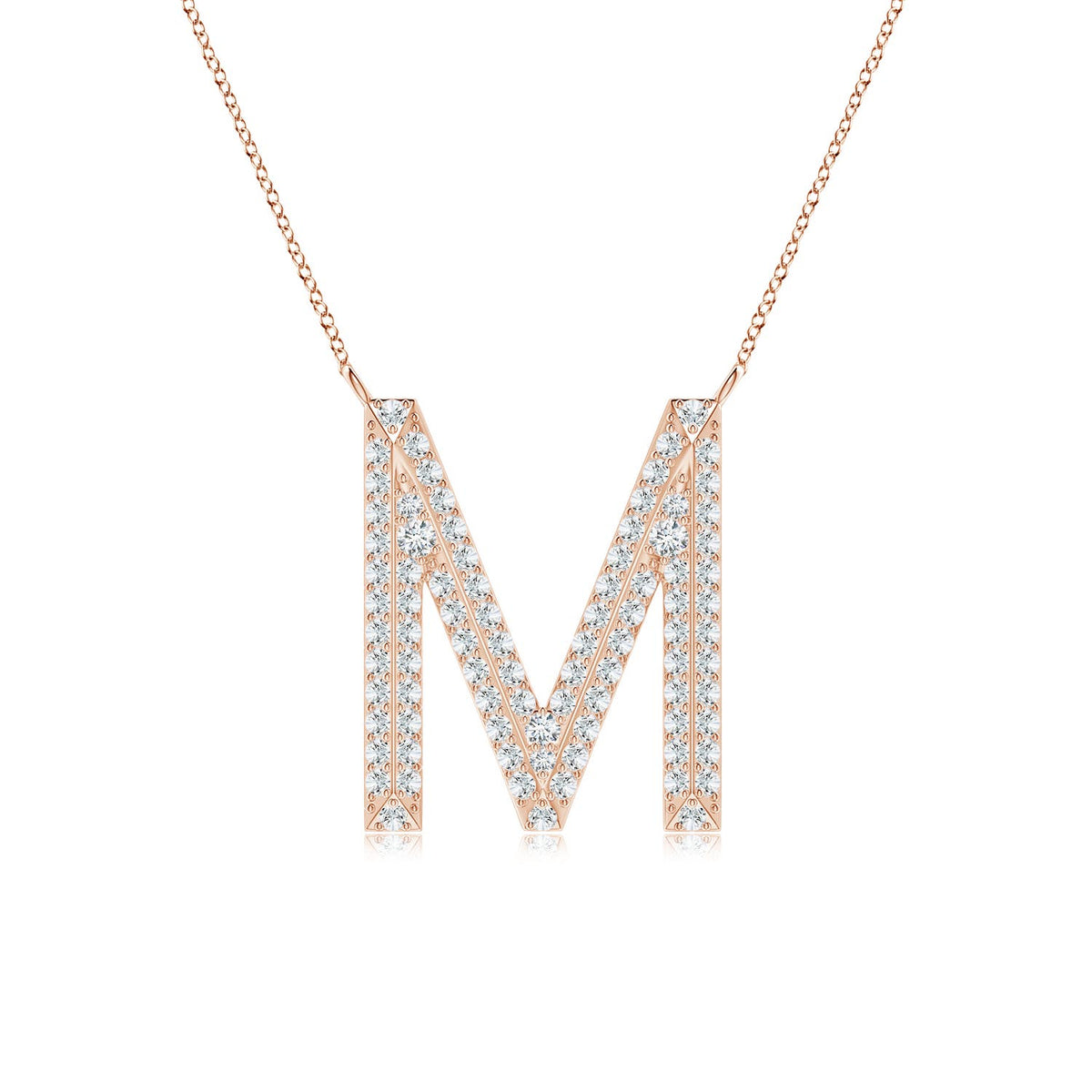 1.2 MM Prong-Set Lab-Grown Diamond Capital "L" Initial Pendant in 14K Yellow Gold