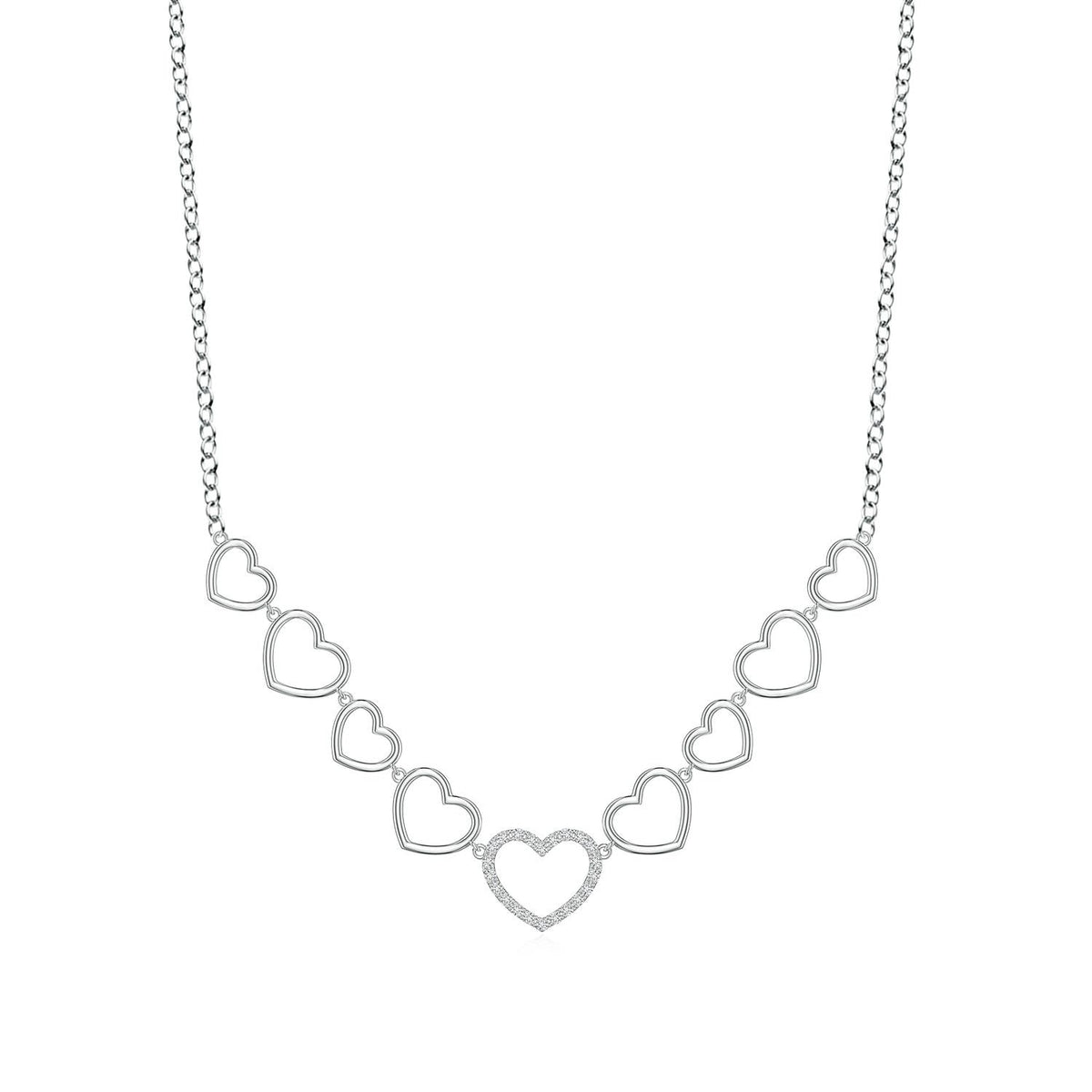 1.04 CTW Diamond Heart & Baby Feet Pendant in 14K White Gold