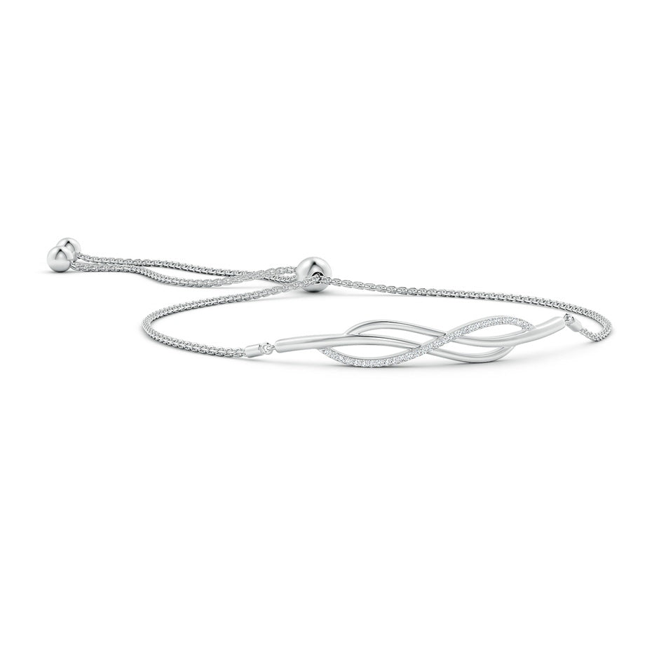 Prong-Set Diamond Infinity Loop Bolo Bracelet
