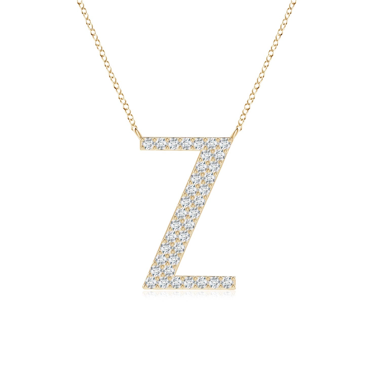 Capital "Z" Initial Pendant in 14K Yellow Gold
