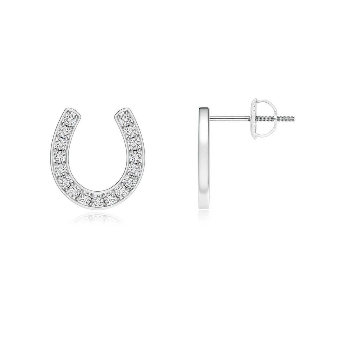 0.25 CTW Pave-Set Diamond Disc Stud Earrings in Platinum