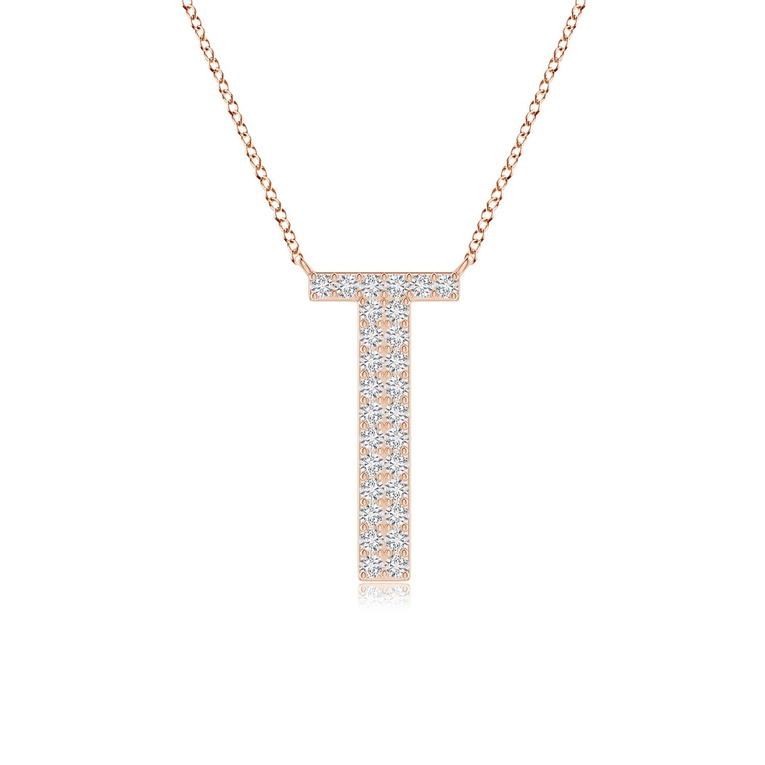Capital "C" Initial Pendant in 14K Rose Gold