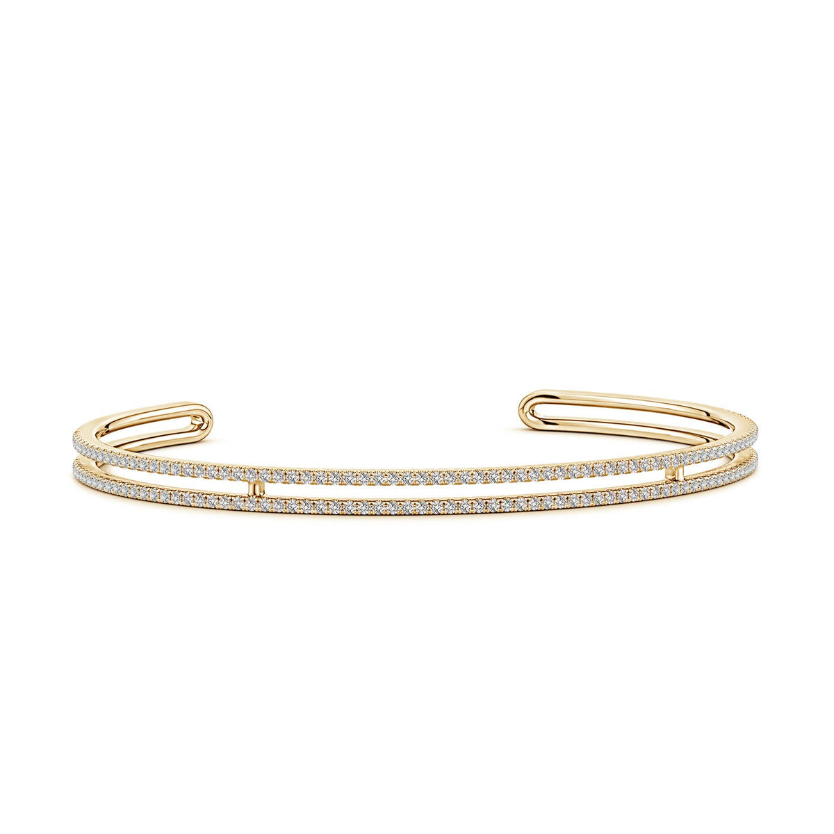 1.32 CTW Bezel-Set Diamond Evil Eye Bracelet With Accents in 14K Yellow Gold