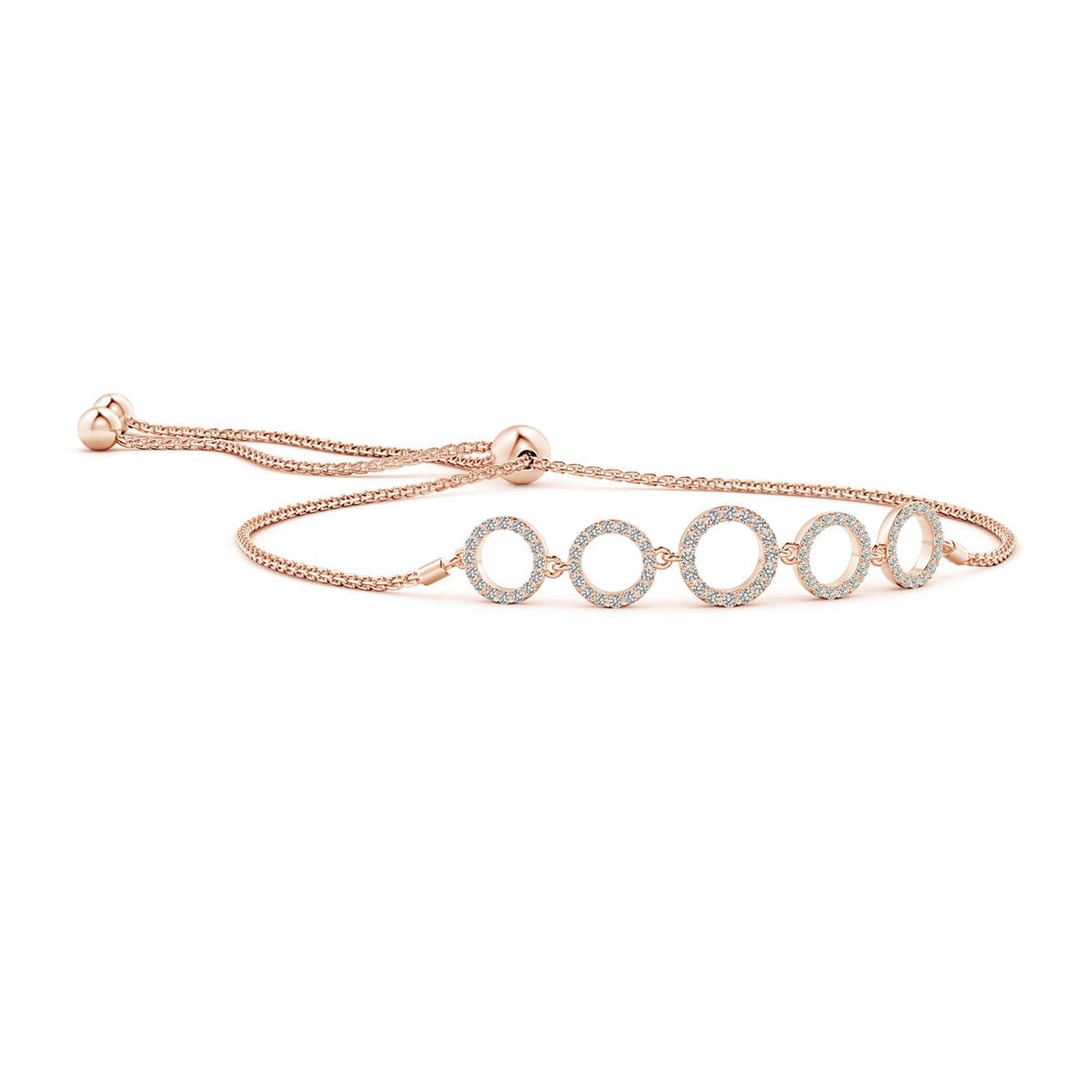 1.2 MM Prong-Set Diamond Capital "G" Initial Bracelet in 18K White Gold