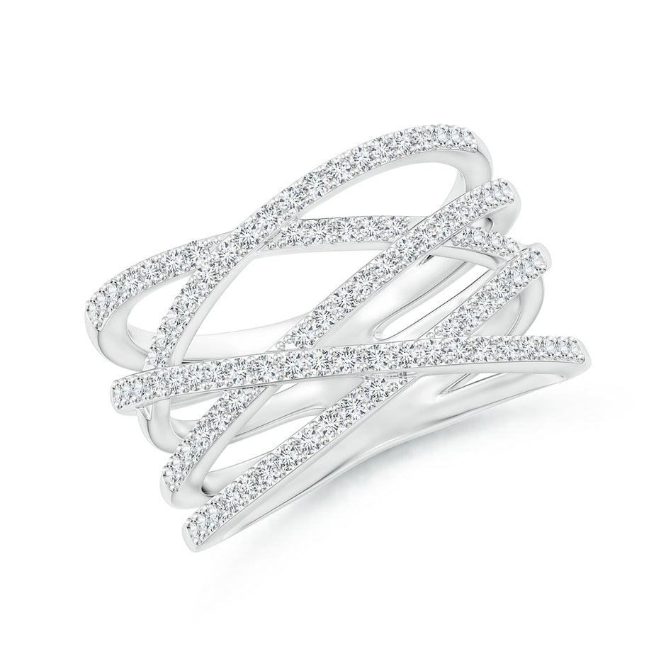 Entwined Diamond Wrap Ring