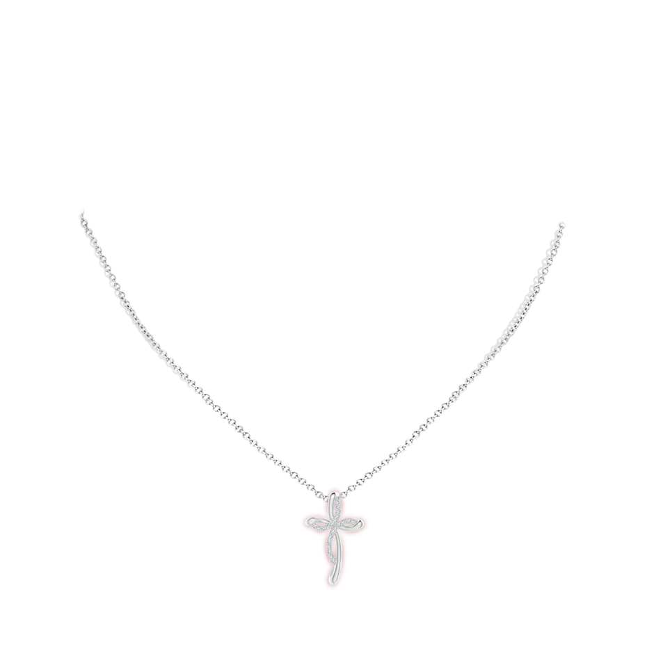 Diamond Ribbon Cross Pendant