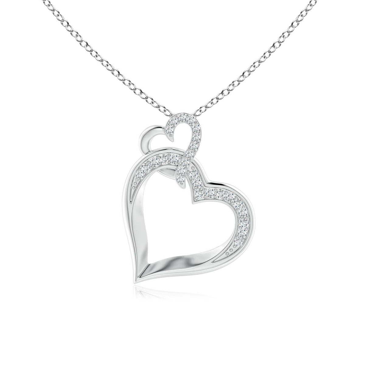 1.3 MM Diamond Asymmetrical Dot Necklace in 14K Yellow Gold