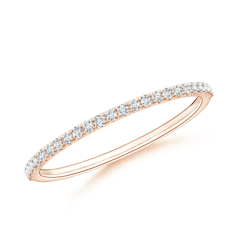 Classic Split Prong Diamond Half Eternity Wedding Ring