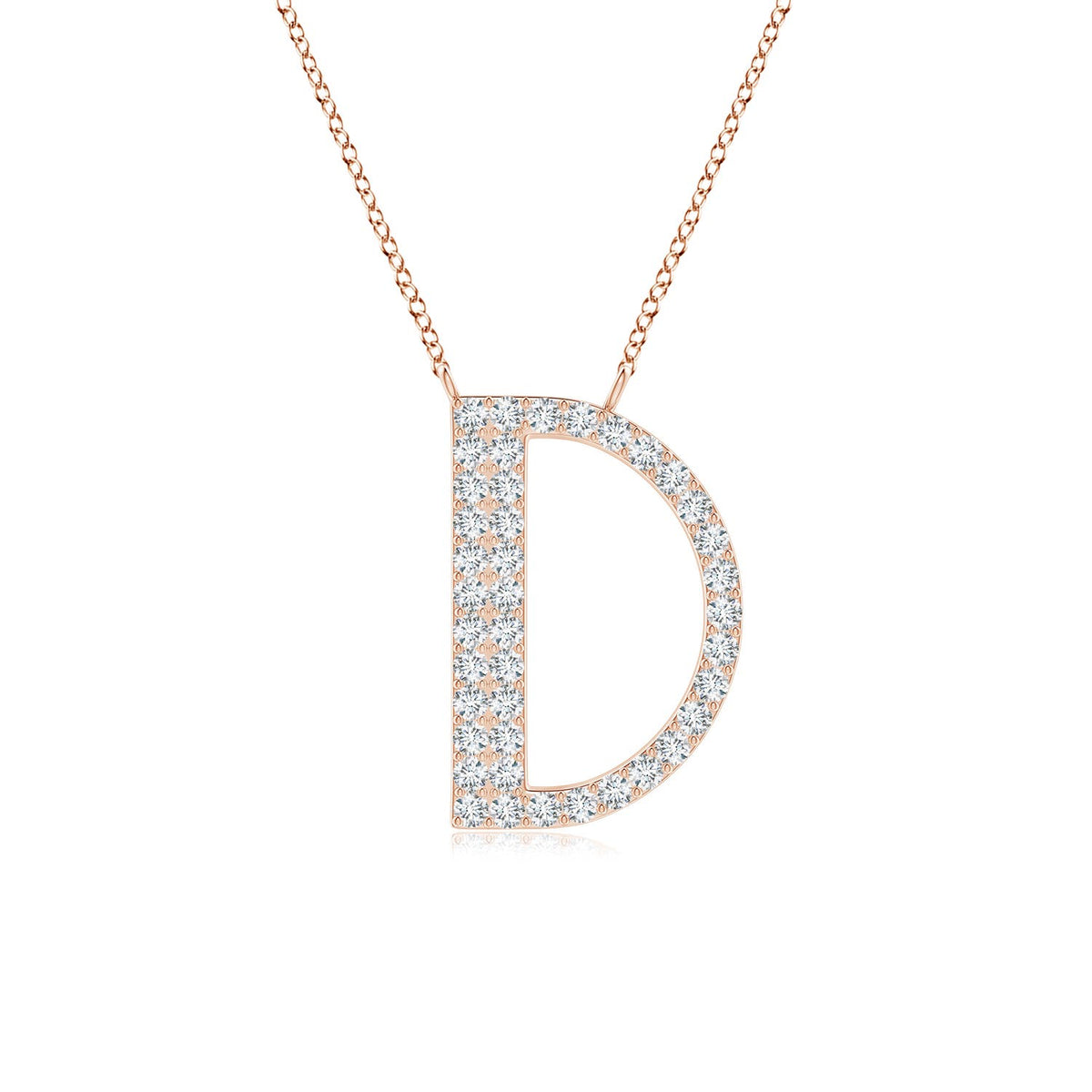 Lowercase "G" Initial Pendant in Platinum