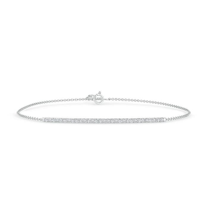 1.3 MM Prong-Set Diamond Capital "X" Initial Bracelet in 18K White Gold