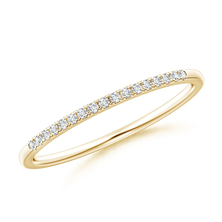 Fishtail Set Diamond Semi Eternity Wedding Ring for Her