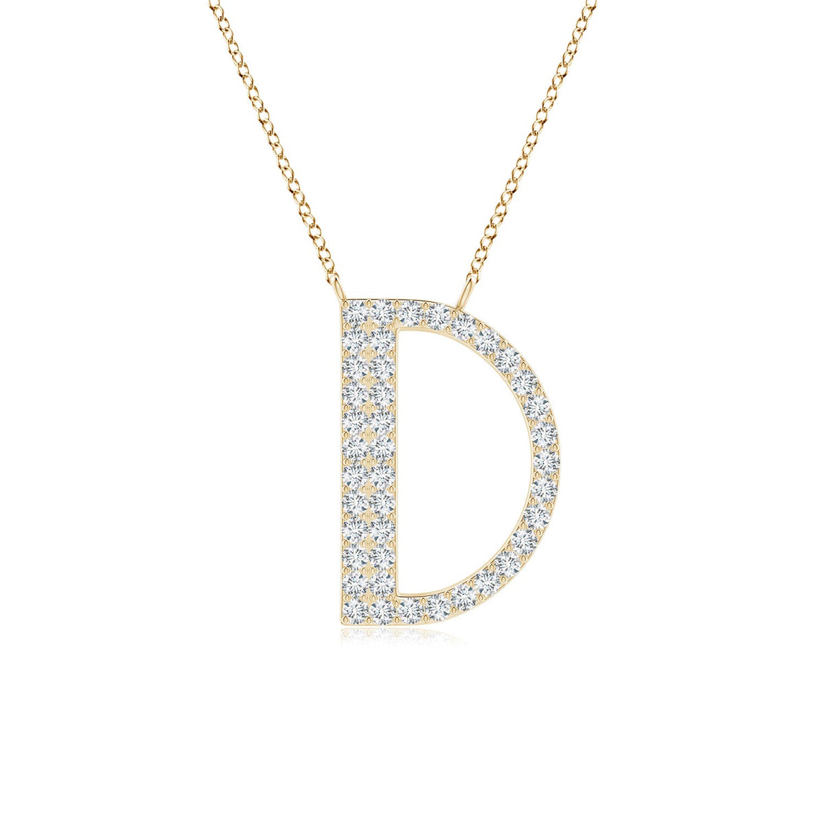 Capital "N" Initial Pendant in Platinum