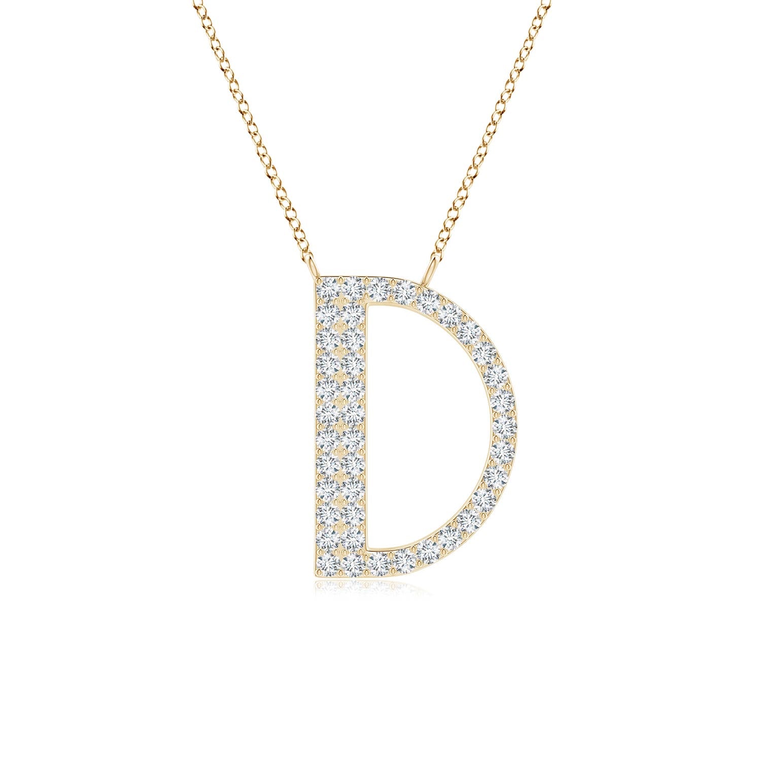 Capital "G" Initial Pendant in Platinum