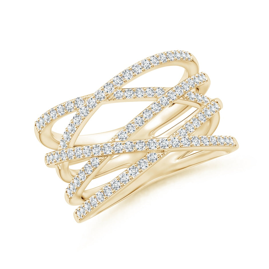 Entwined Diamond Wrap Ring