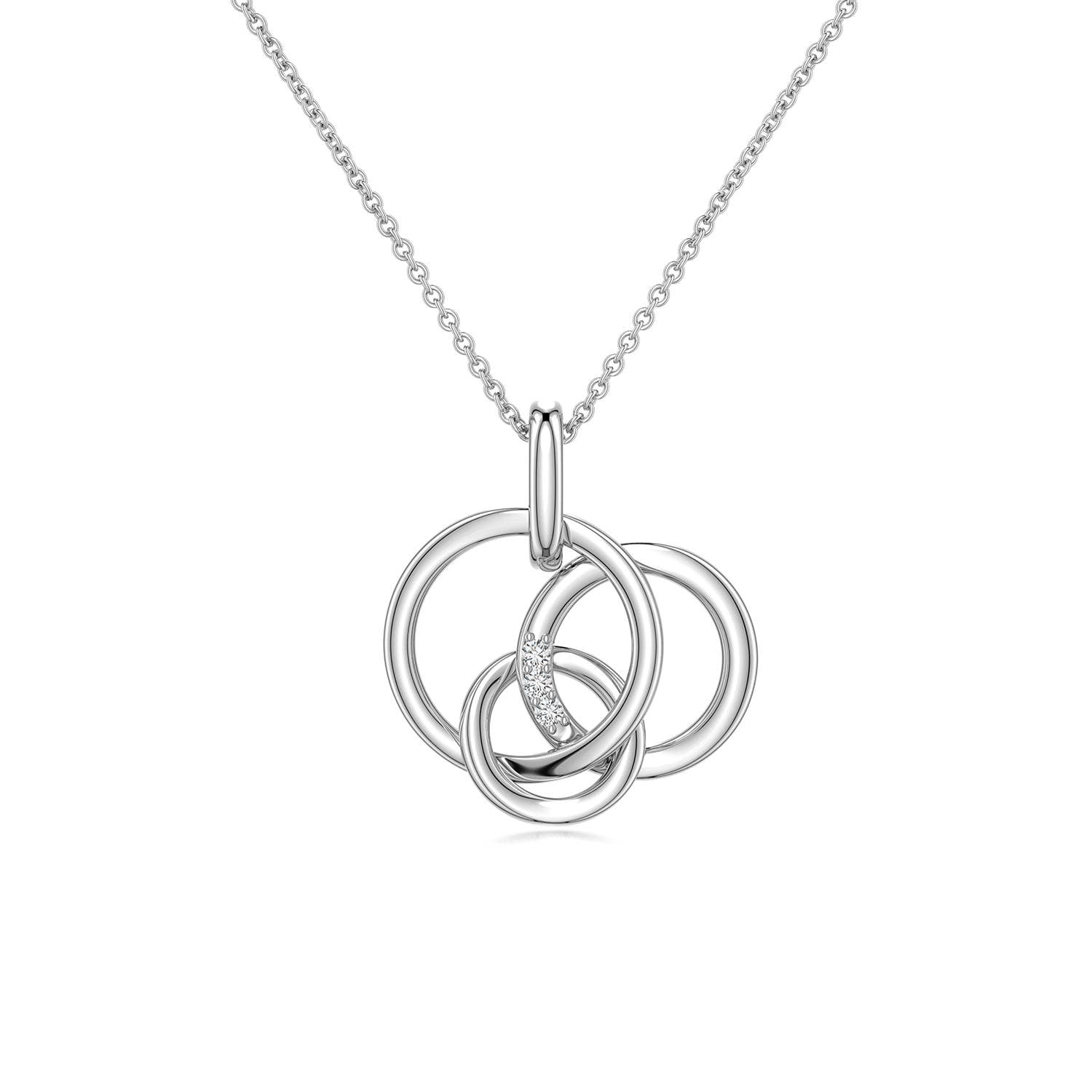 0.26 CTW Diamond Gemini Zodiac Sign Reversible Medallion Pendant in 14K White Gold