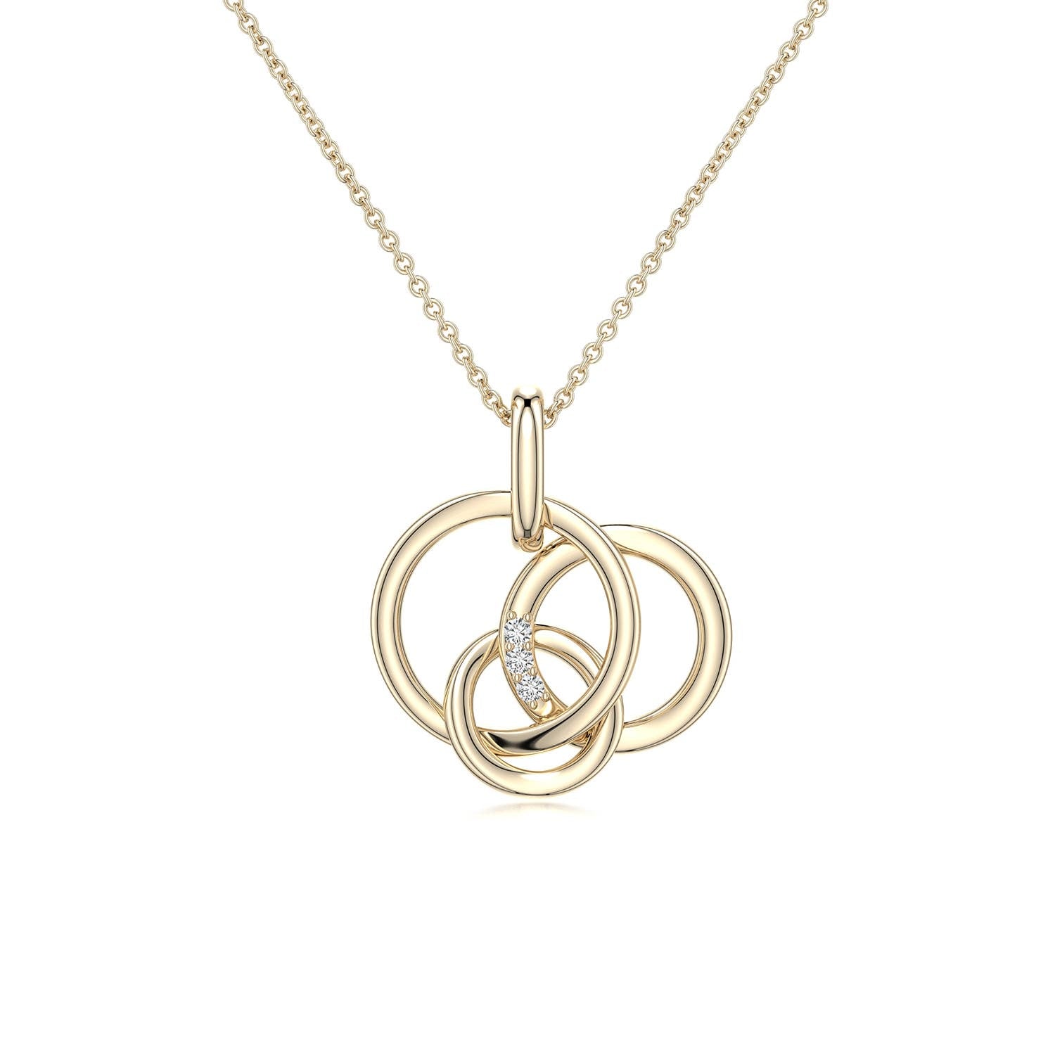 0.26 CTW Diamond Gemini Zodiac Sign Reversible Medallion Pendant in 14K Yellow Gold