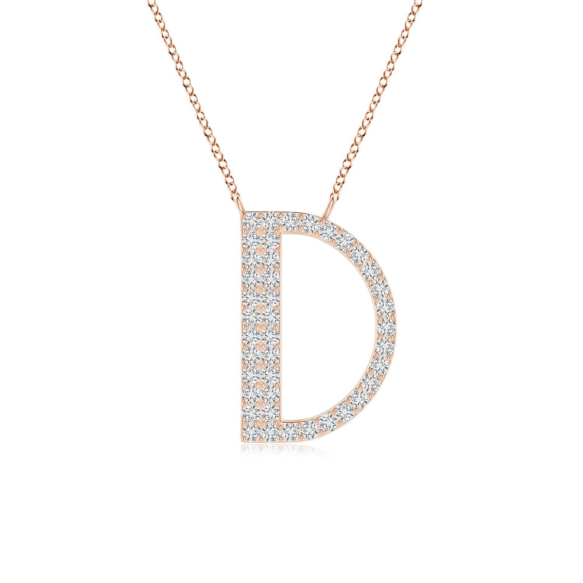 Capital "S" Initial Pendant in 14K White Gold