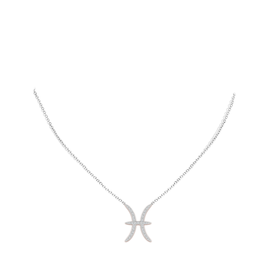 Diamond Pisces Zodiac Sign Pendant