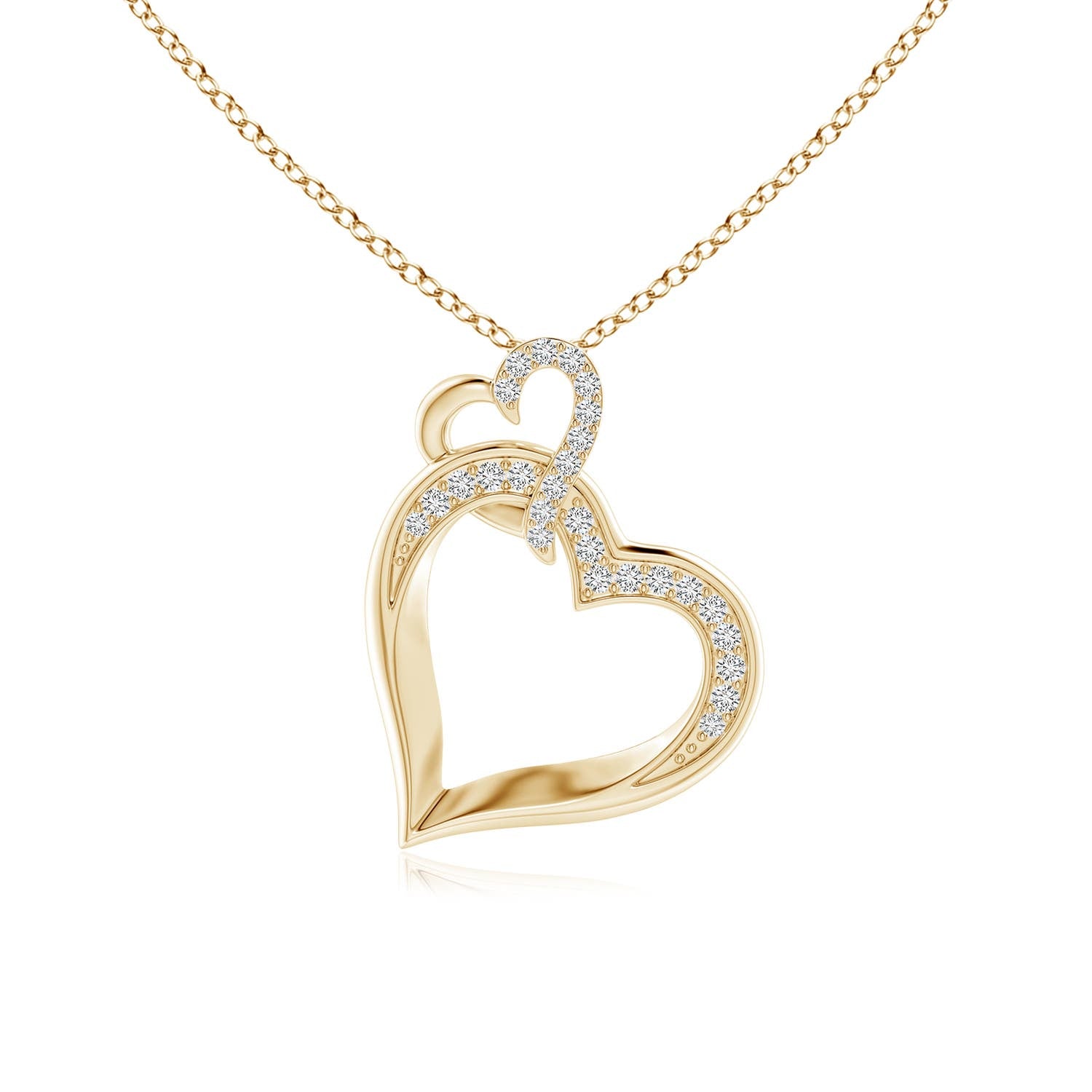 1.5 MM Diamond Sagittarius Zodiac Sign Pendant in 14K Yellow Gold