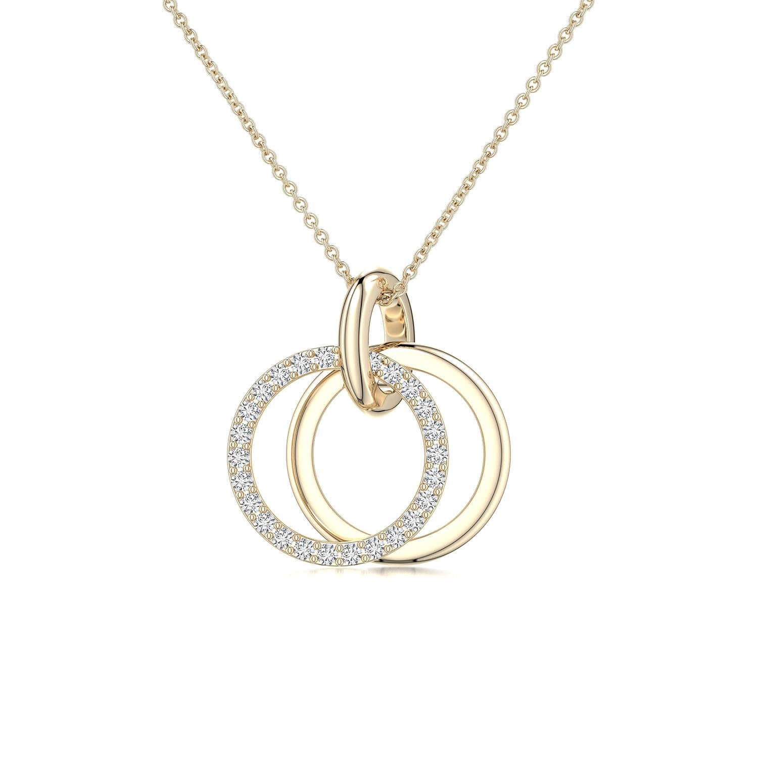 0.38 CTW Diamond Cancer Zodiac Sign Pendant in 18K Yellow Gold