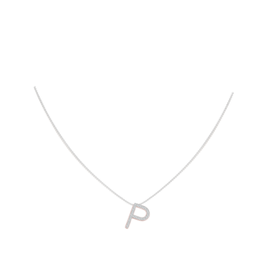 Prong-Set Diamond Capital 'P' Initial Pendant