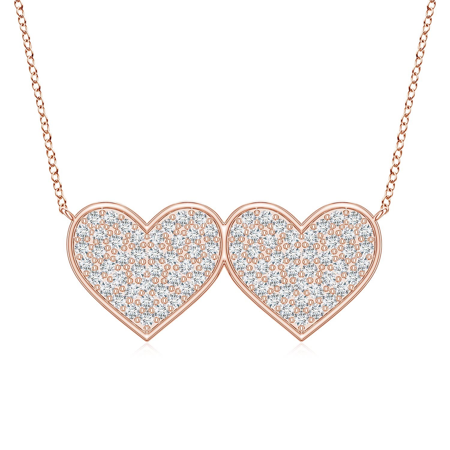 1.0 CTW Lab-Grown Pave-Set Diamond Paw Pendant in 18K Rose Gold
