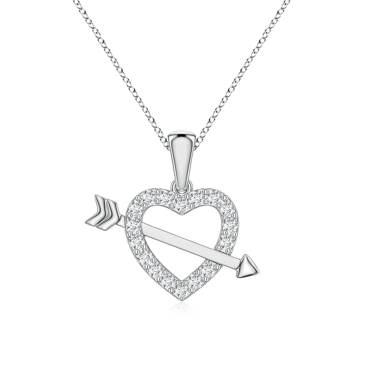 0.37 CTW Lab-Grown Prong-Set Diamond Curved Necklace in Platinum
