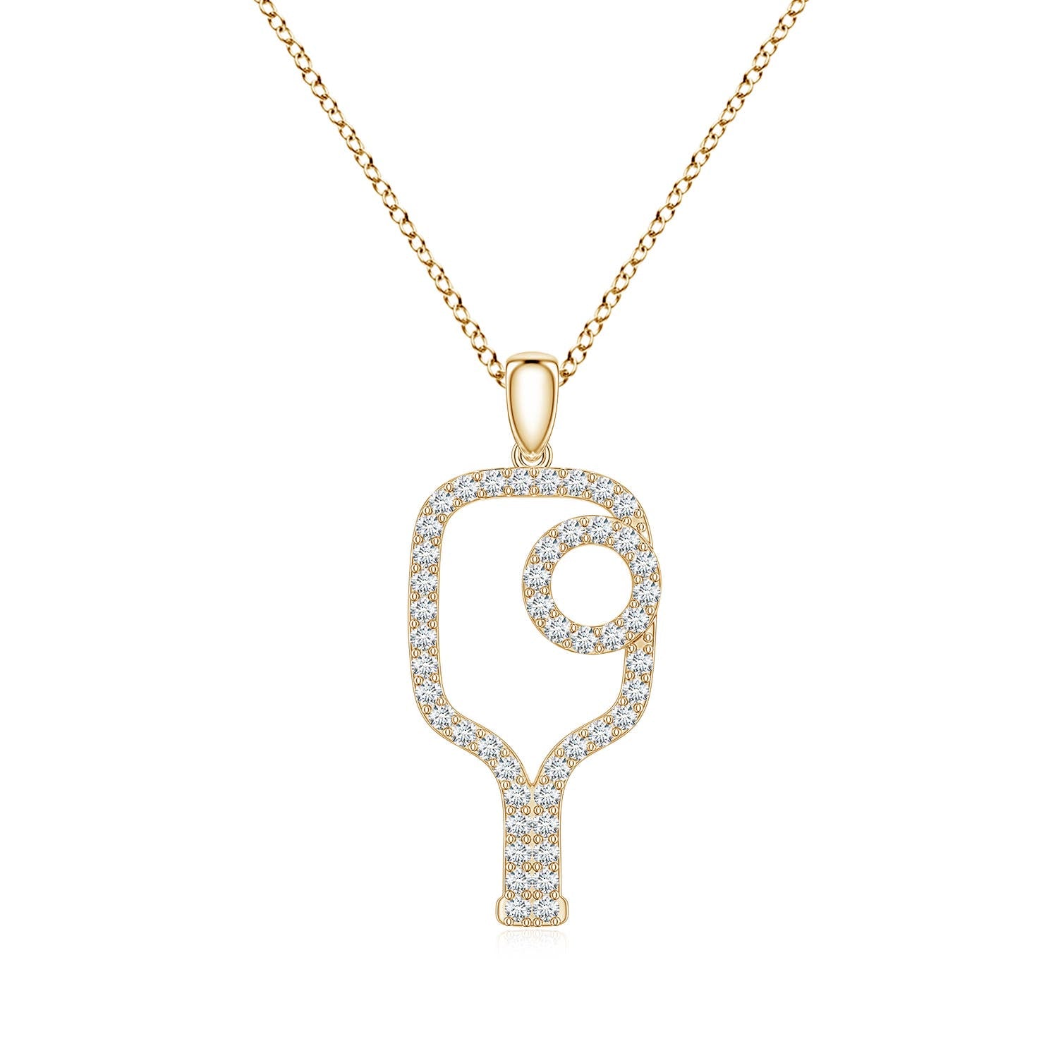 1 MM Prong-Set Lab-Grown Diamond Leo Zodiac Sign Pendant in 14K Yellow Gold