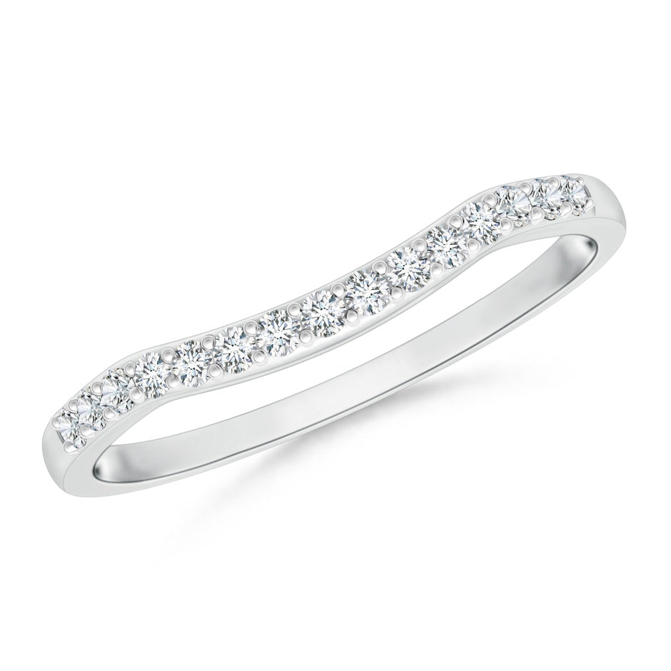 Prong Set Diamond Contour Wedding Ring