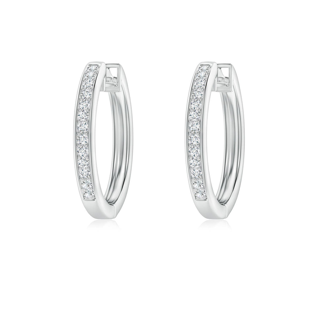 0.76 CTW Floating Round Diamond Halo Drop Earrings in 18K Rose Gold