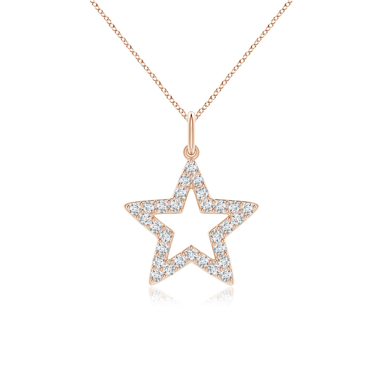 0.73 CTW Classic Diamond Cat Pendant in 14K White Gold