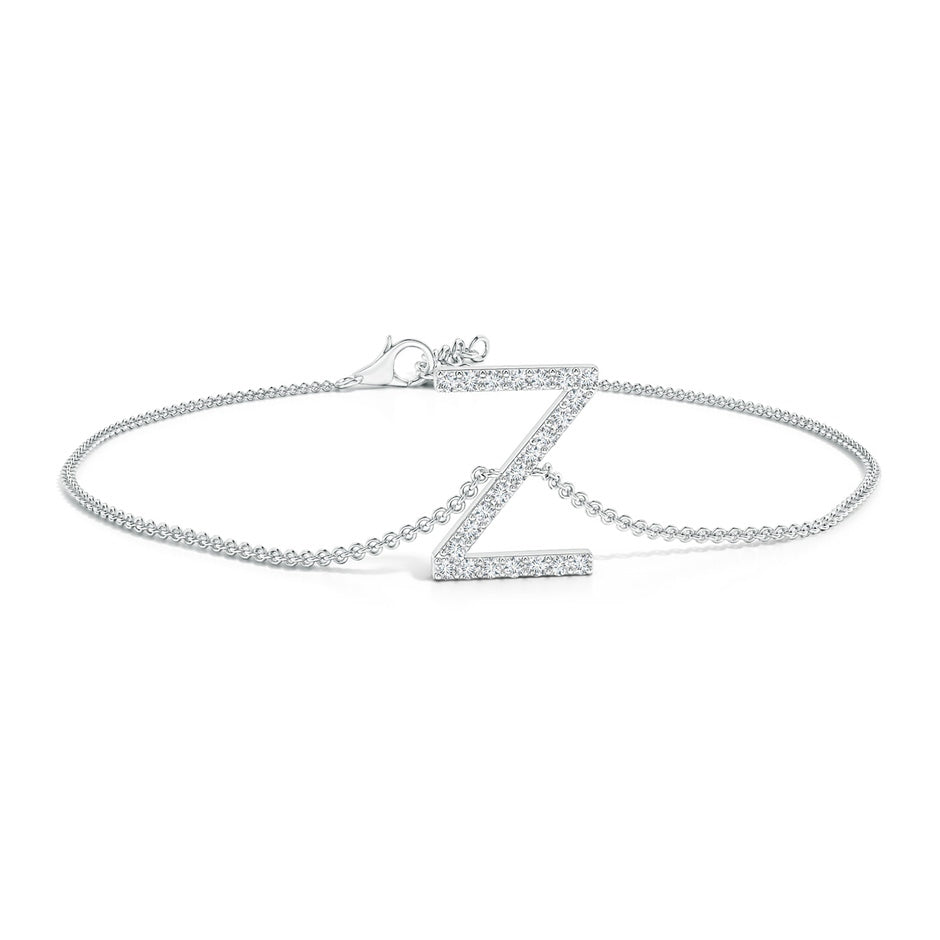 Prong-Set Diamond Capital 'Z' Initial Bracelet