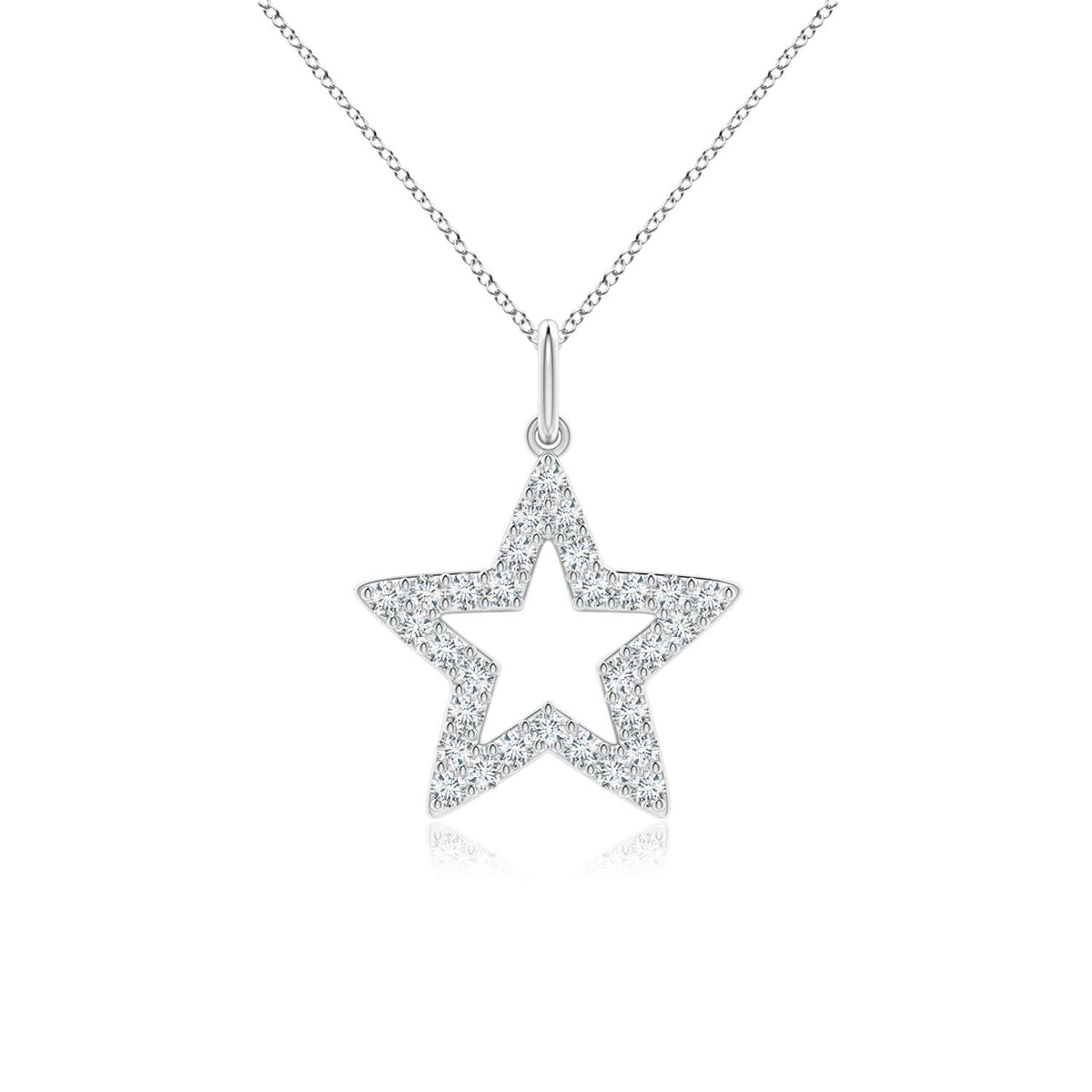0.26 CTW Diamond Virgo Zodiac Sign Pendant in 18K Yellow Gold