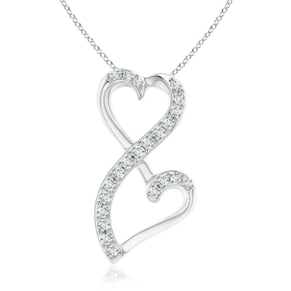Diamond Double Heart Infinity Pendant