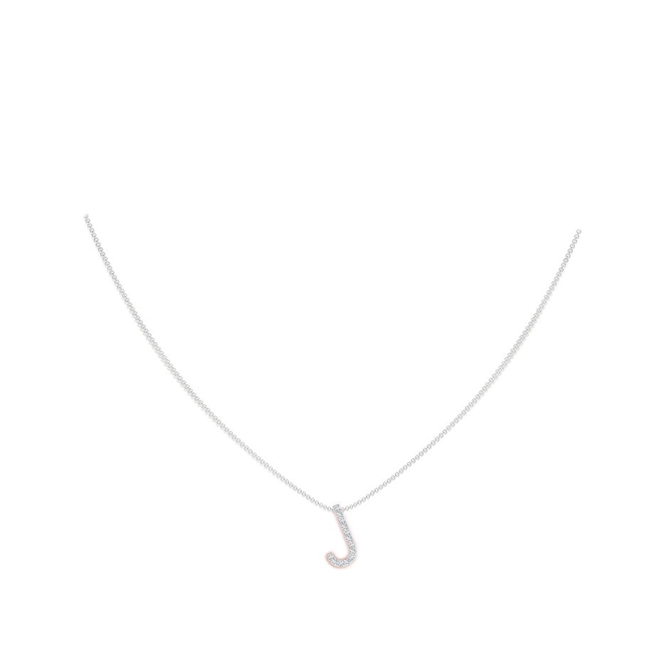Prong-Set Diamond Capital 'J' Initial Pendant