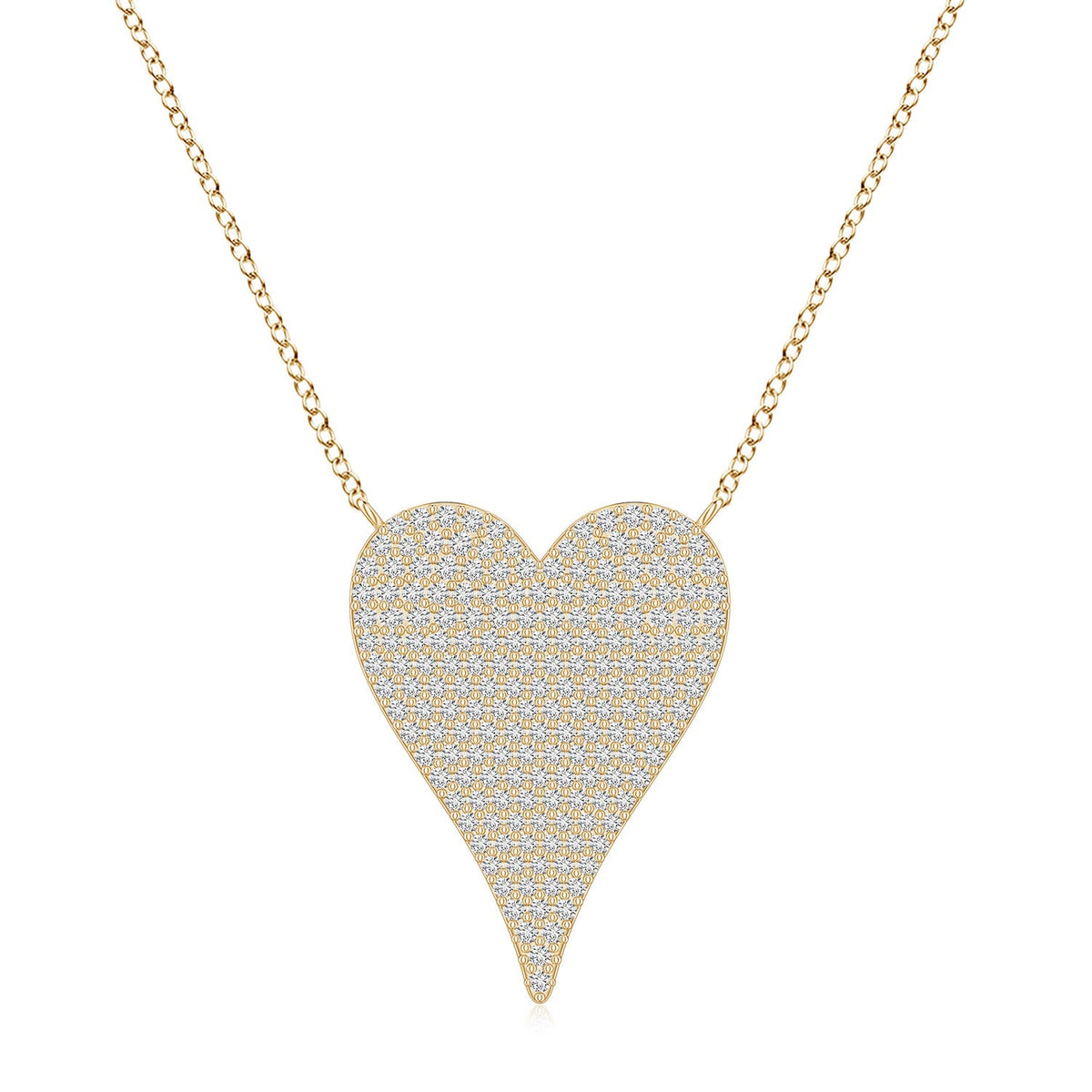 2.01 CTW Diamond Hamsa Hand Pendant in 18K Yellow Gold