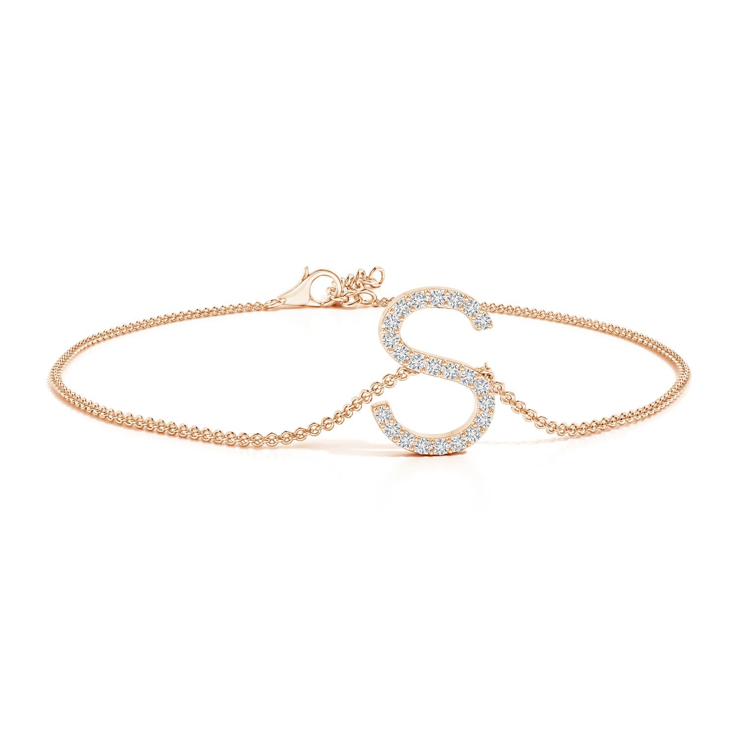1.5 MM Prong-Set Diamond Infinity Chain Bracelet in 14K Rose Gold