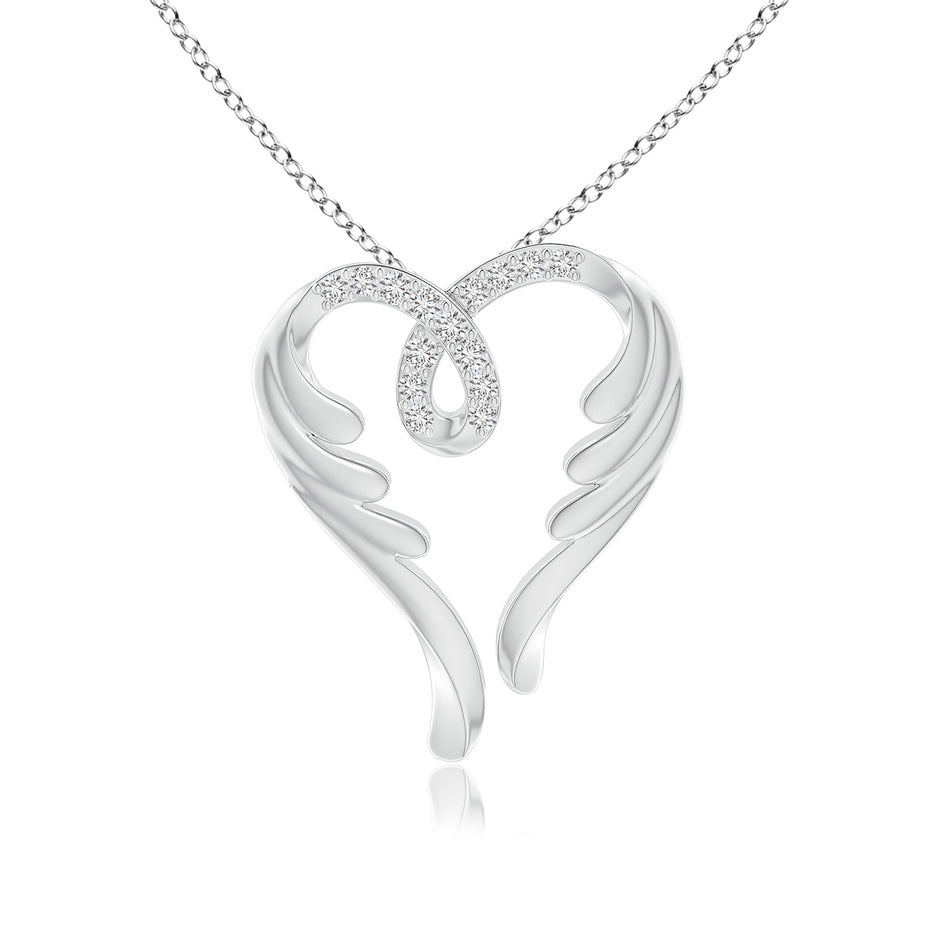 Diamond Angel Heart Pendant