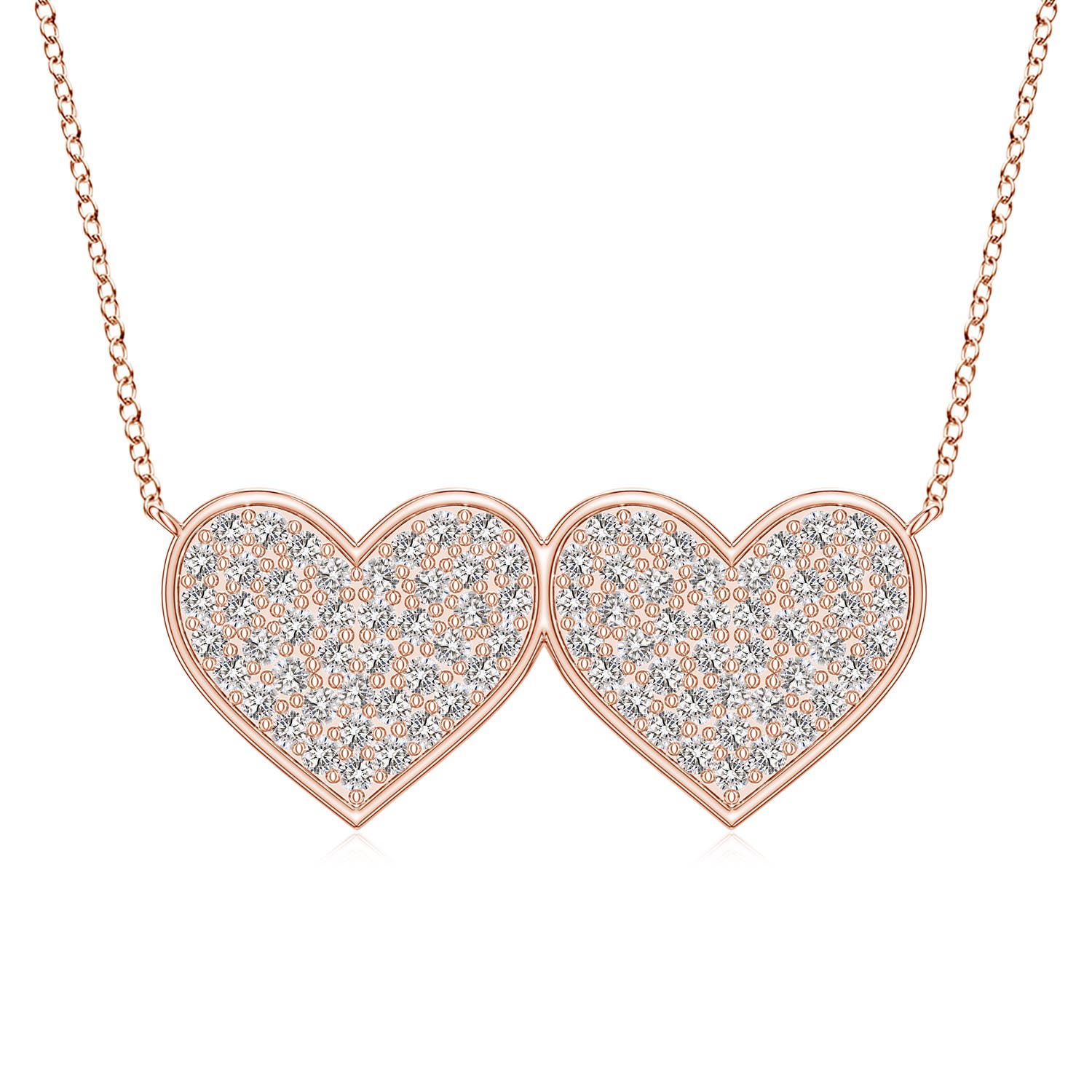 1.58 CTW pave-Set Diamond Paw Print Pendant in 14K Rose Gold