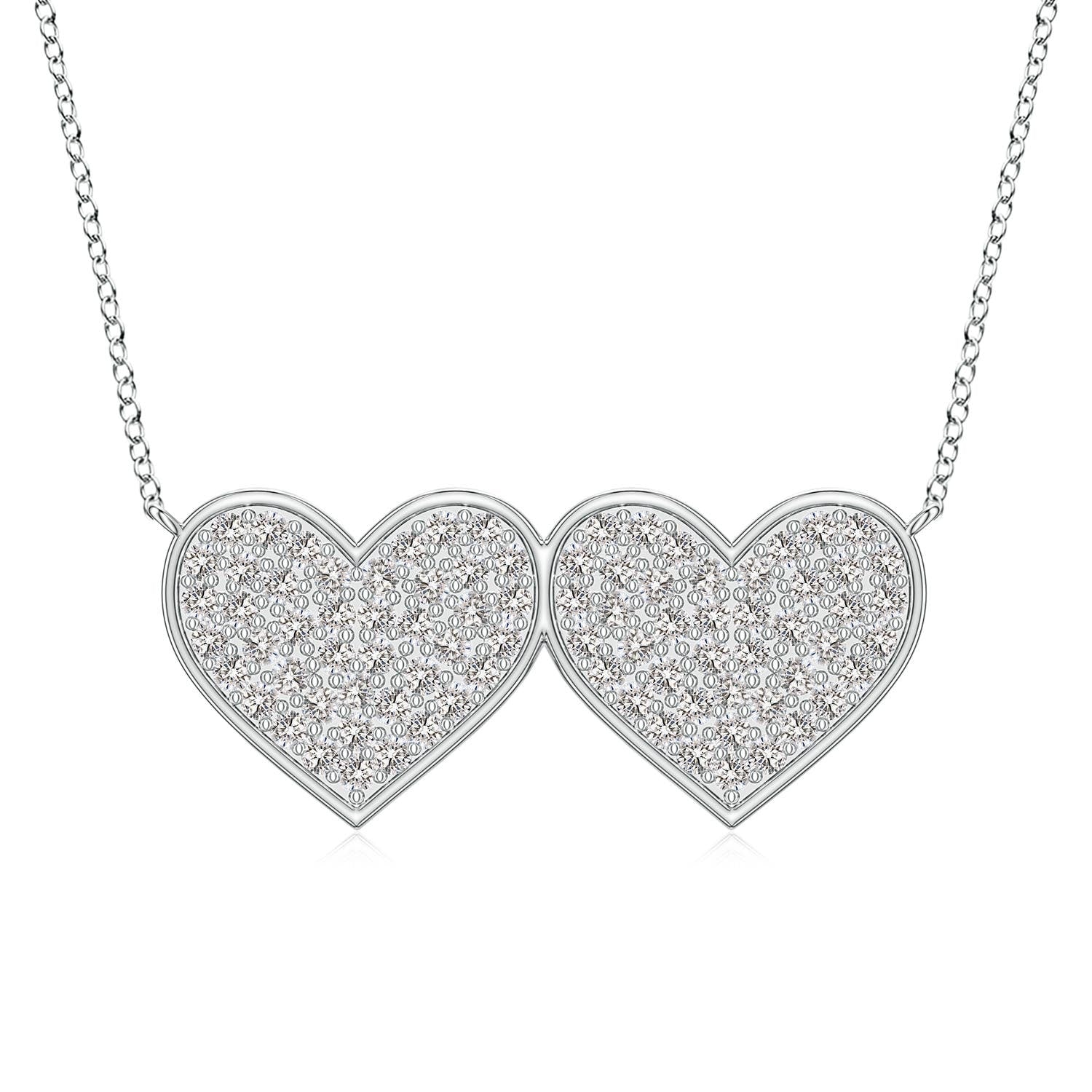 1.58 CTW pave-Set Diamond Paw Print Pendant in 14K White Gold