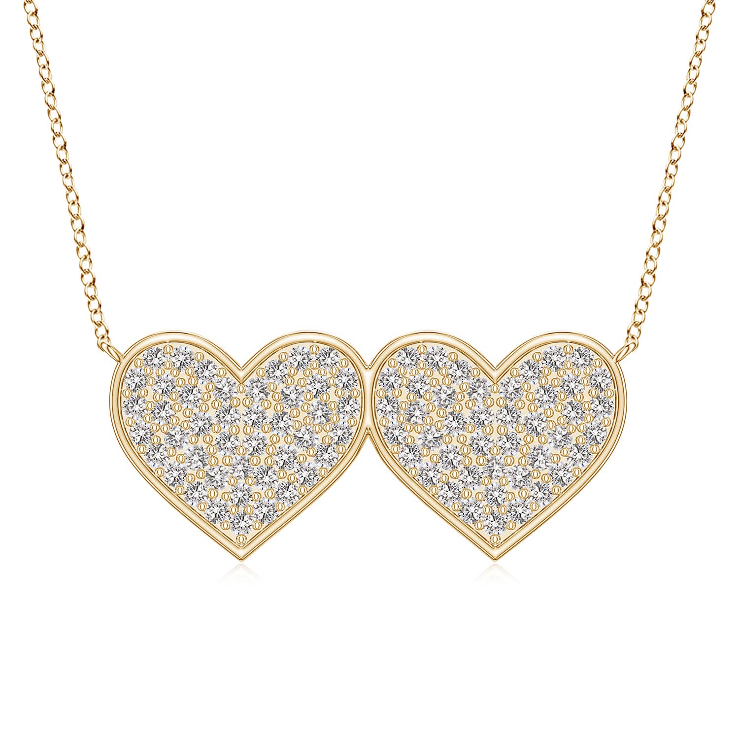 1.58 CTW pave-Set Diamond Paw Print Pendant in 14K Yellow Gold