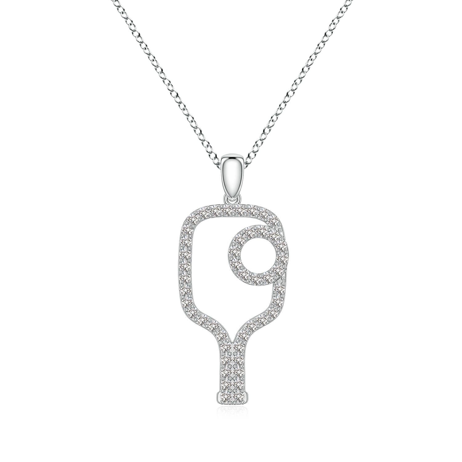 0.48 CTW Diamond Football-Inspired Charm Pendant in Platinum
