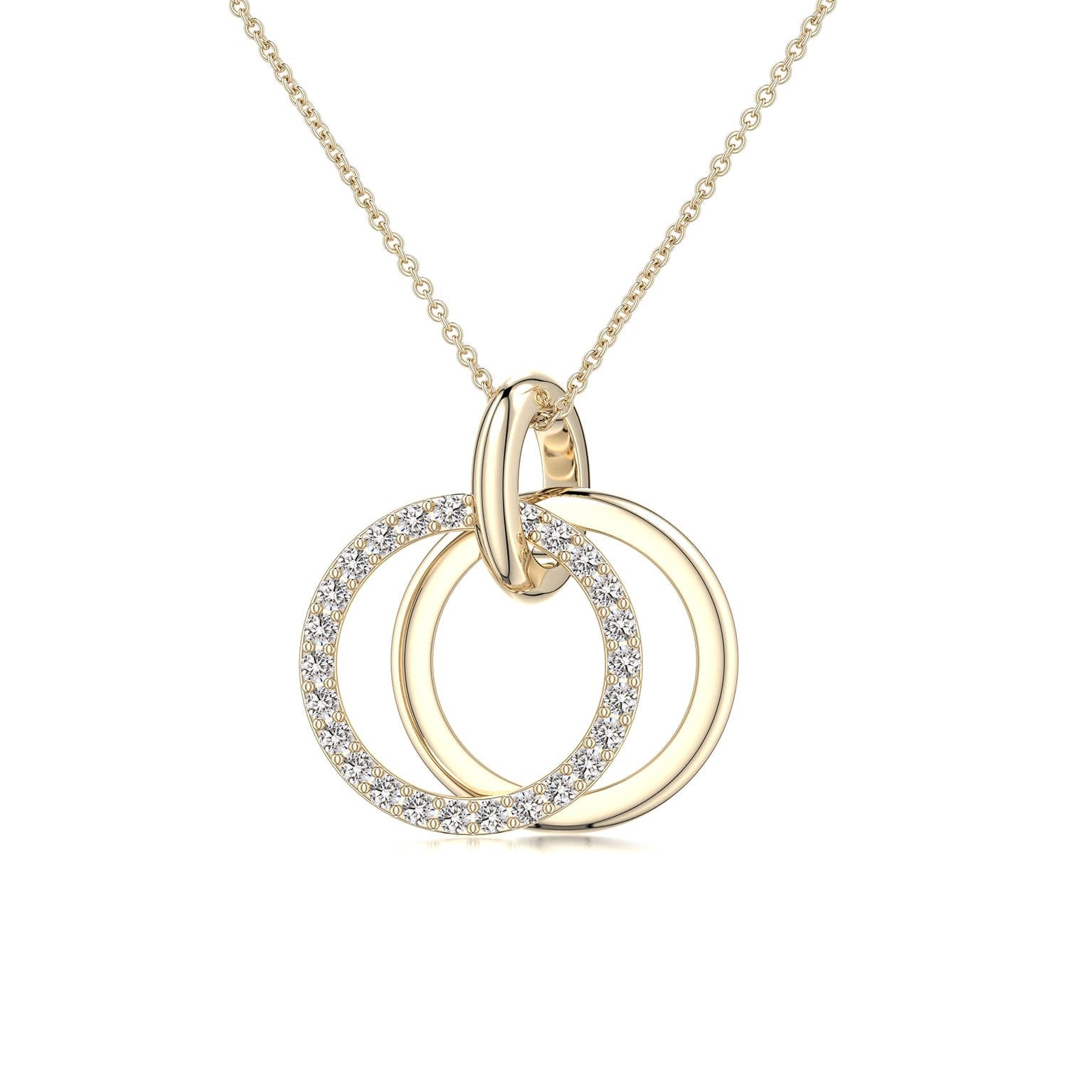0.73 CTW Classic Diamond Cat Pendant in 14K Yellow Gold