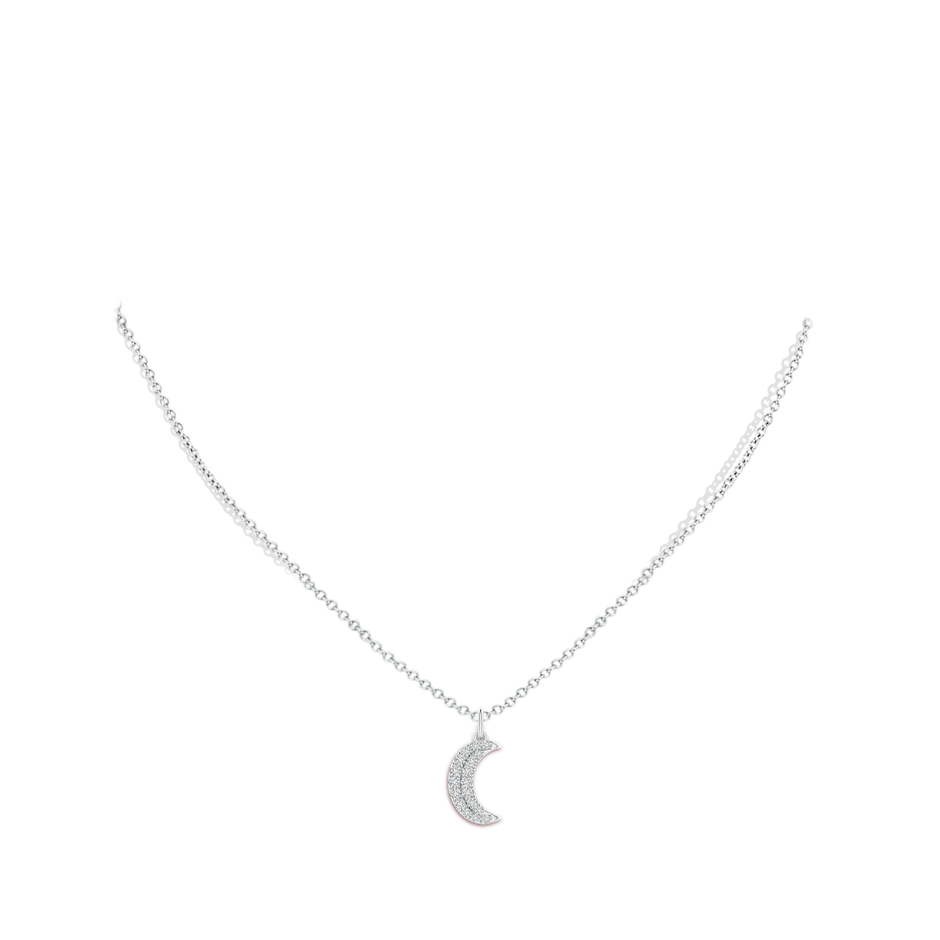 Pave-Set Diamond Crescent Moon Pendant