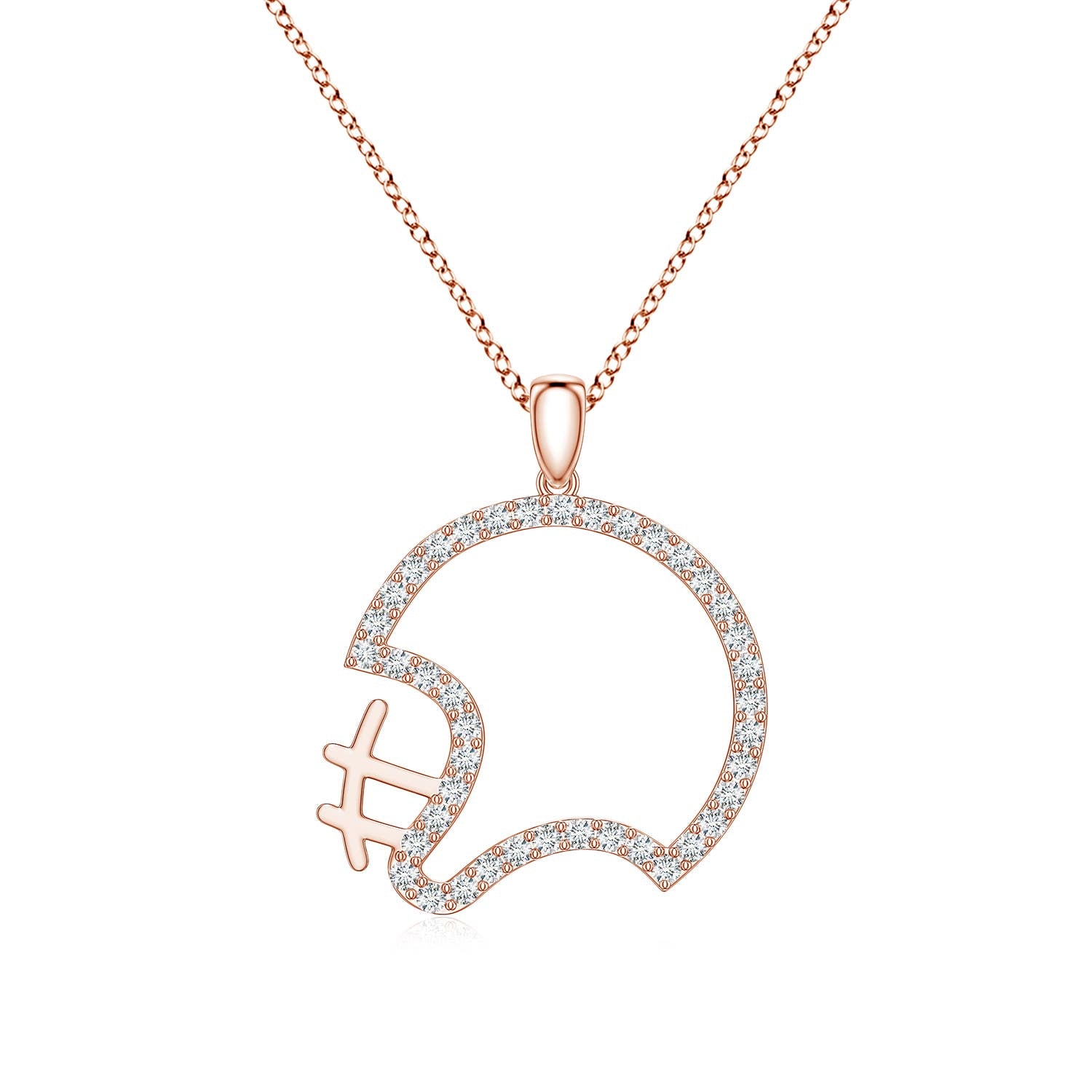 0.56 CTW Lab-Grown Diamond Garden Trowel-Inspired Charm Pendant in 14K Rose Gold