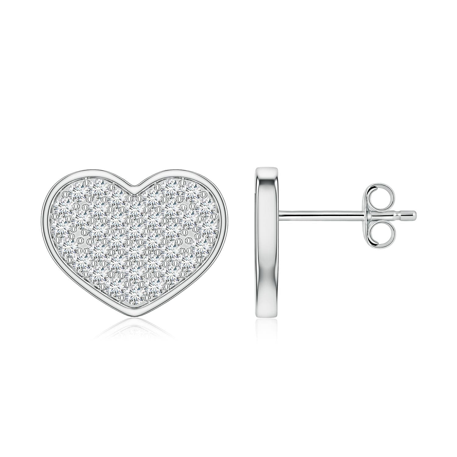 0.77 CTW Lab-Grown Pavé-Set Diamond Linear Ear Climber in 14K White Gold