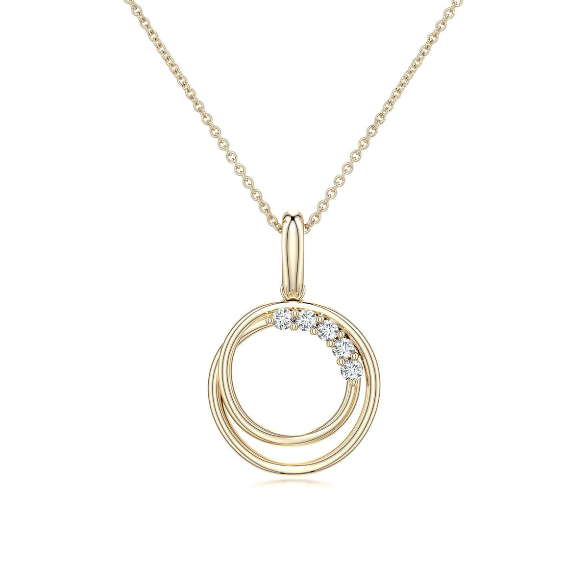 0.42 CTW Diamond Hamsa Hand Pendant in 18K Yellow Gold