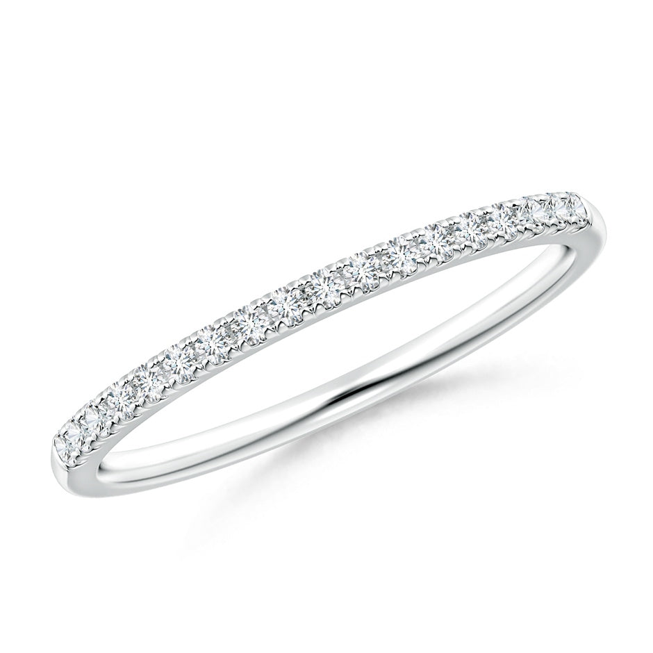 Lab-Grown Fishtail Set Diamond Semi Eternity Wedding Ring for Her