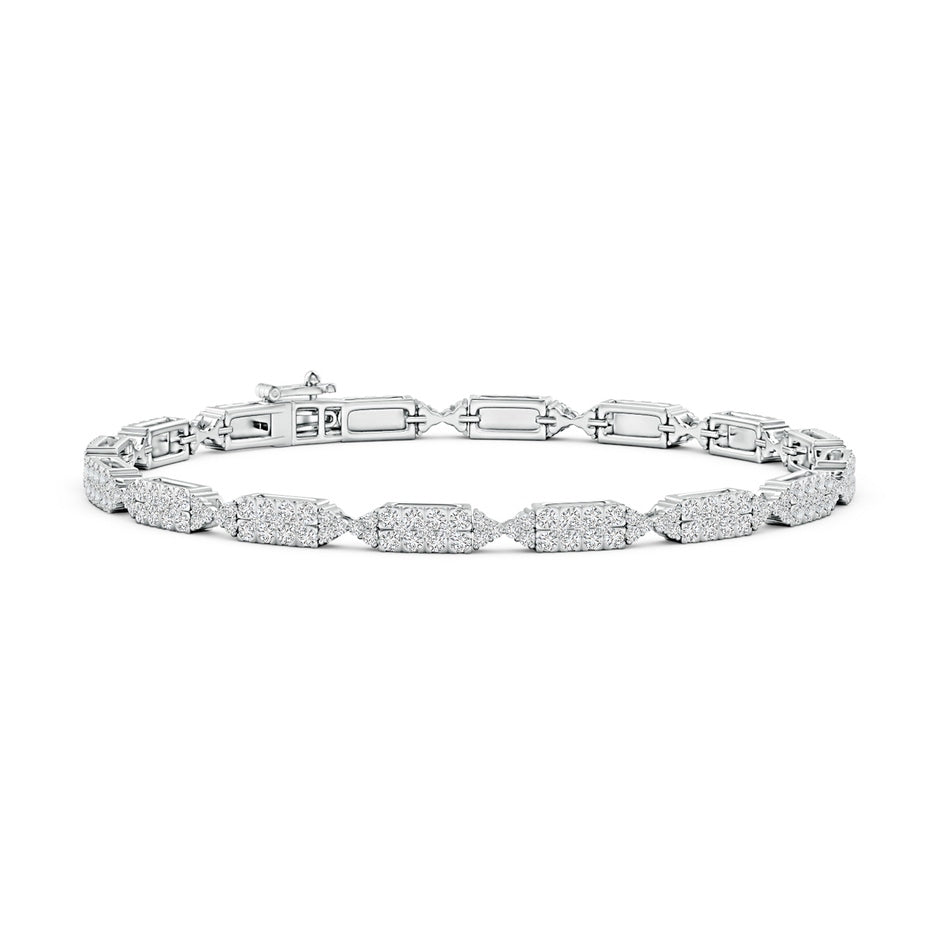 Diamond Rectangular & Bow Tie Tennis Bracelet