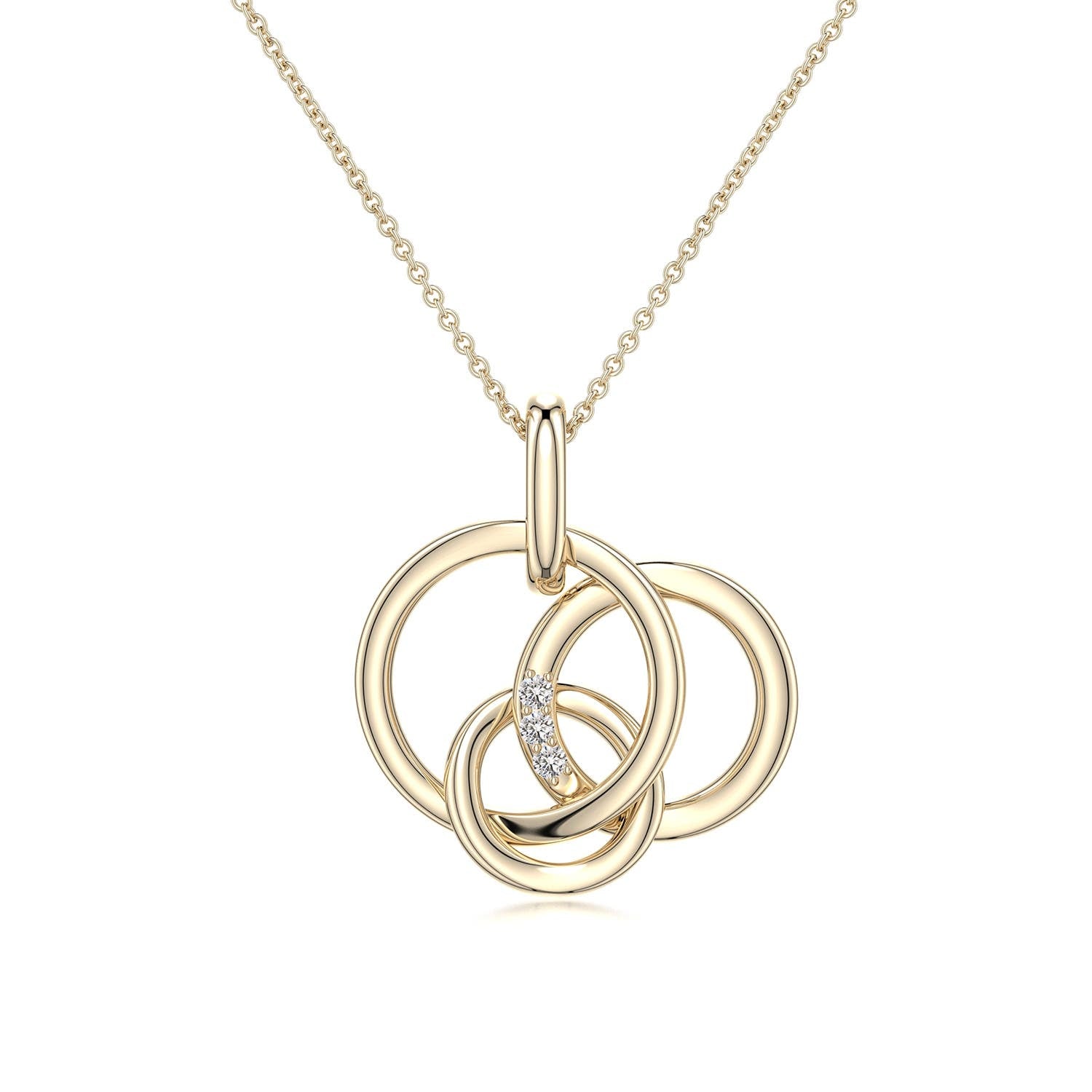 0.73 CTW Six Stone Diamond Journey Necklace in 18K Yellow Gold